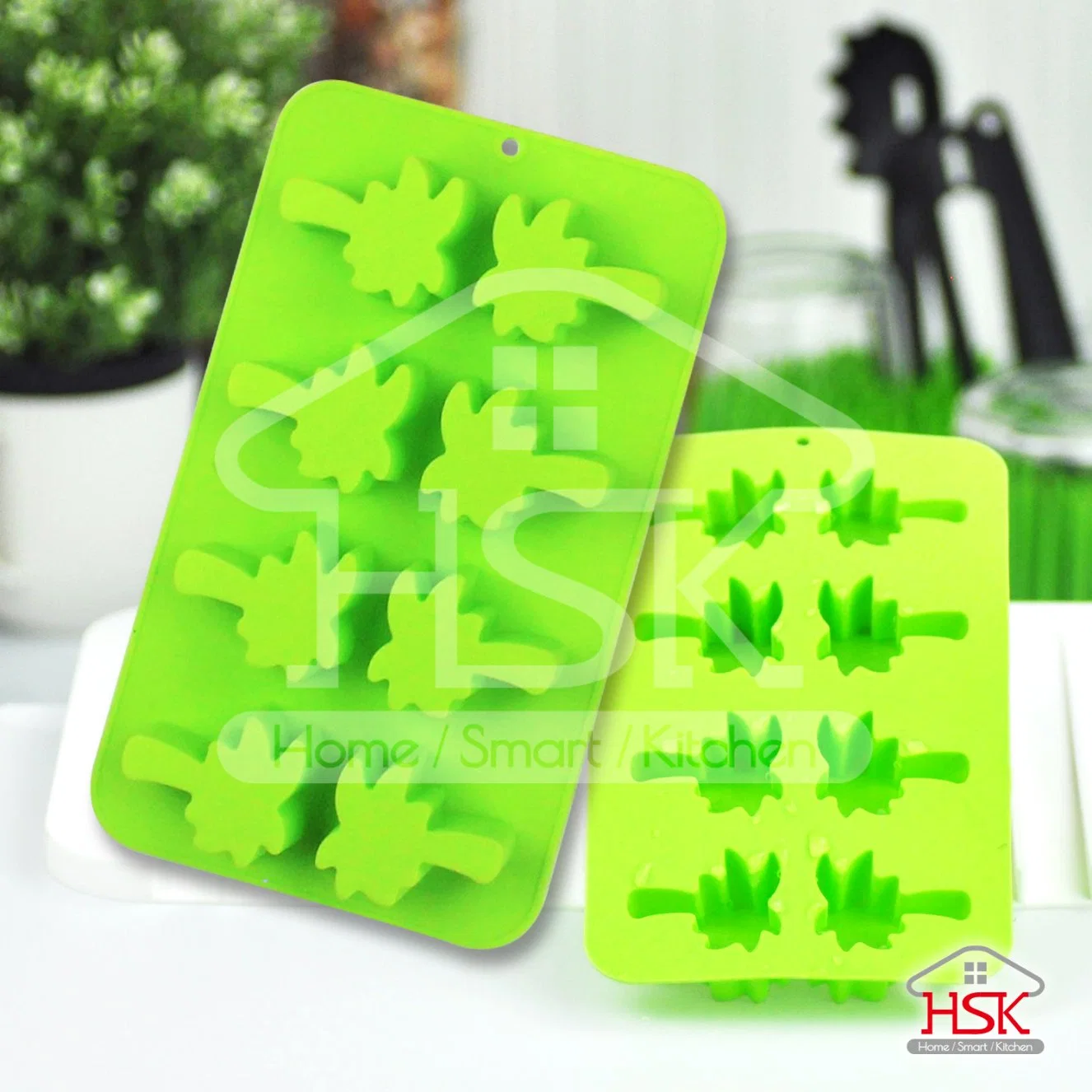 Silicone Ice Cube Tray/Maker/Mold with Tree Pattern Easy Release Sm-F002