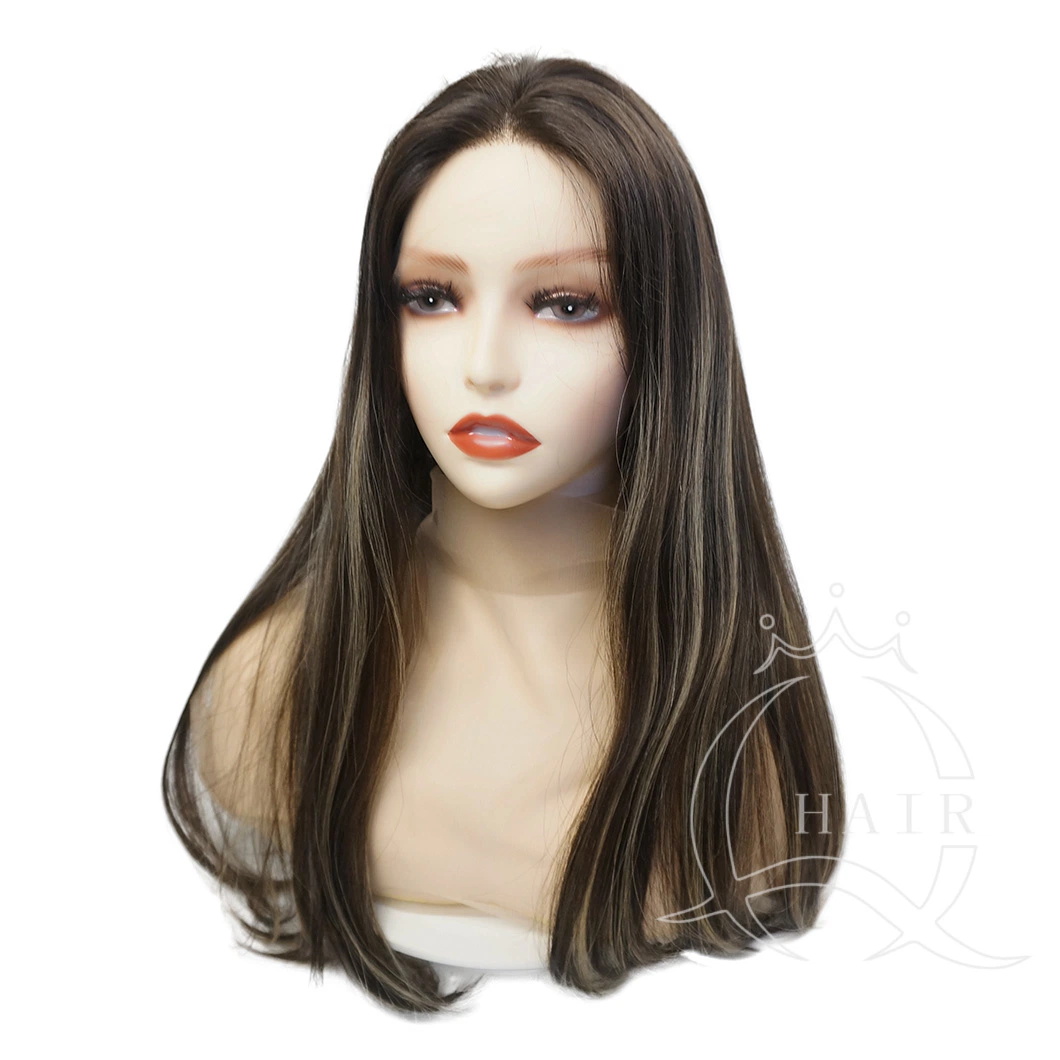 Good Quality Lace Wig Series Dark Brown with Highlight Lace Top Pony Wig / Ponytail Wig / Wonder Wig / Sport Wigs