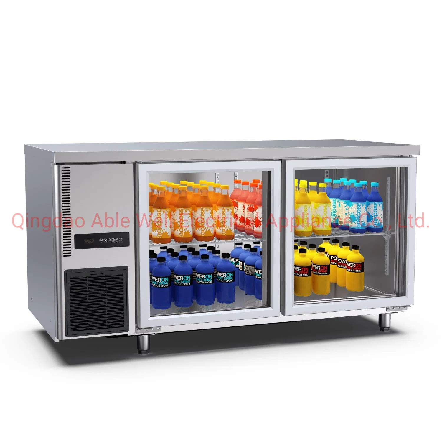 Commercial Glass Door Fridge Showcase Countertop Display Cooler Cola Refrigerator for Cold Drink