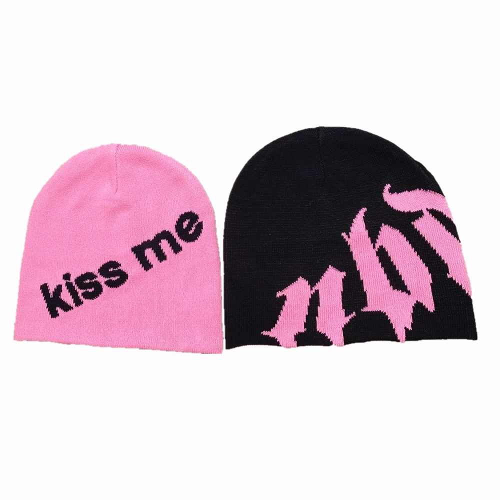 China Factory Custom Design Jacquard Winter Acrylic Warm Daily Beanie Cap