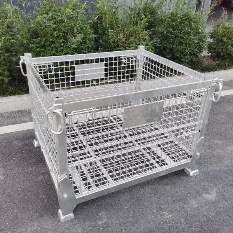 Portable Foldable Metal Storage Cage Pallet with Q235B Steel