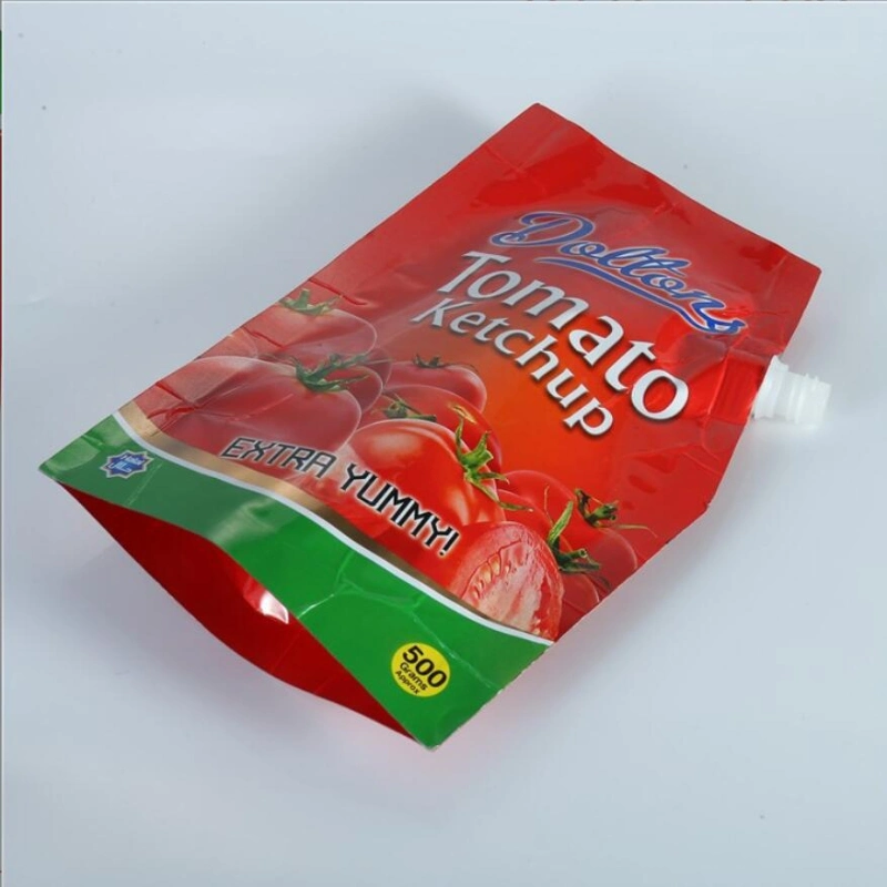 Custom Printed Stand up Plastic Suction Nozzle Bags Juice Drink Packaging Bags