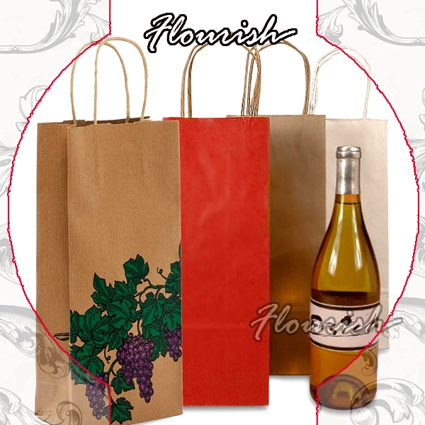 Plain Color Simple Packaging Party Liquor and Drinks Supply Wine Bag