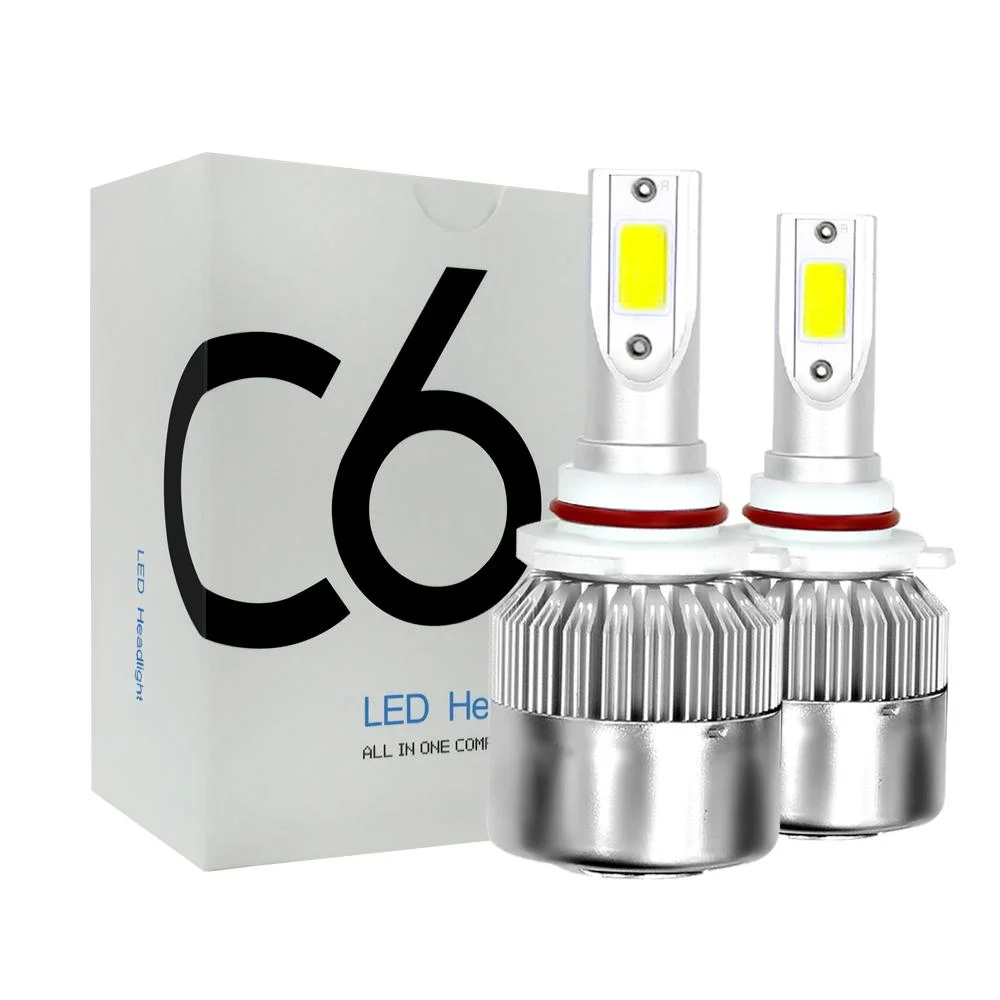 Kit Luces LED H7 LED H11 H4 Hi/Lo Bombillo Luz LED H1 H3 H8 Hb3 Hb4 H13 H16 Car Headlight Bulbs 6000K COB Headlight C6
