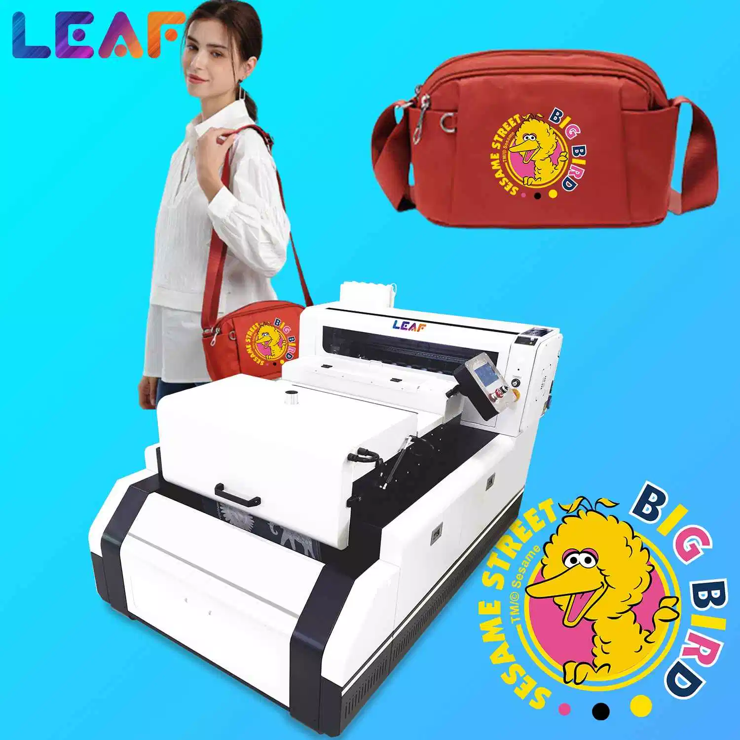 LEAF T-shirt printing machine A3 DTF Printer With 2 I3200 Heads