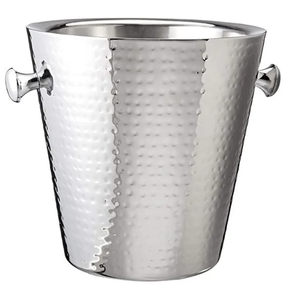 Stainless Steel Ice Bucket Beverage Tub with Handle Champagne Bucket Metal Drink Cooler for Wine Beer Party Supplies