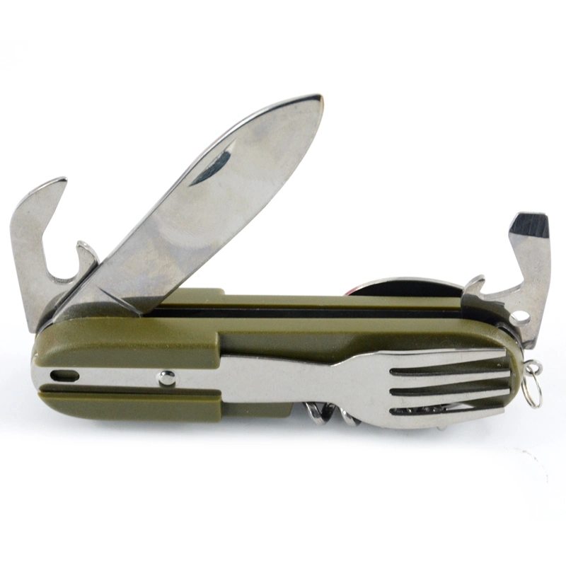 Portable Outdoor Camping Tableware Set Multifunction Stainless Steel Folding Knife Fork Spoon