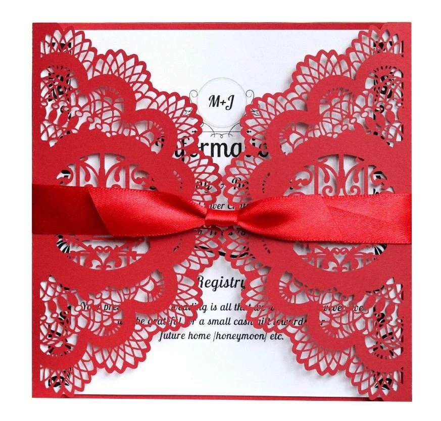 Carte-cadeau Amazon laser Cutout-en-un pour mariage impression personnalisée