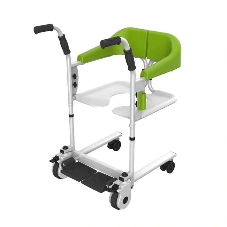 Rehabilitation Manual Wheelchair Toilet Mobile Toilet Chair Nursing Patient Transfer Lift Bath Chair for The Elderly