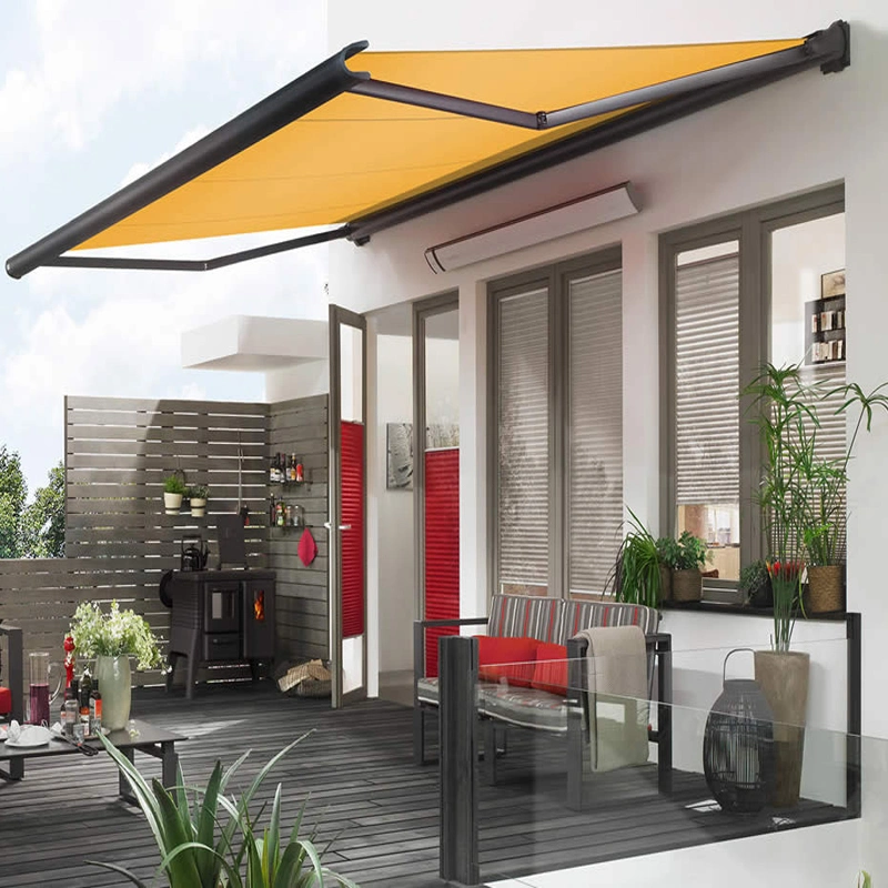 2-20% Discount Motorized Full Cassette Retractable Awning Arms Awning Patio Outdoor Sunshade