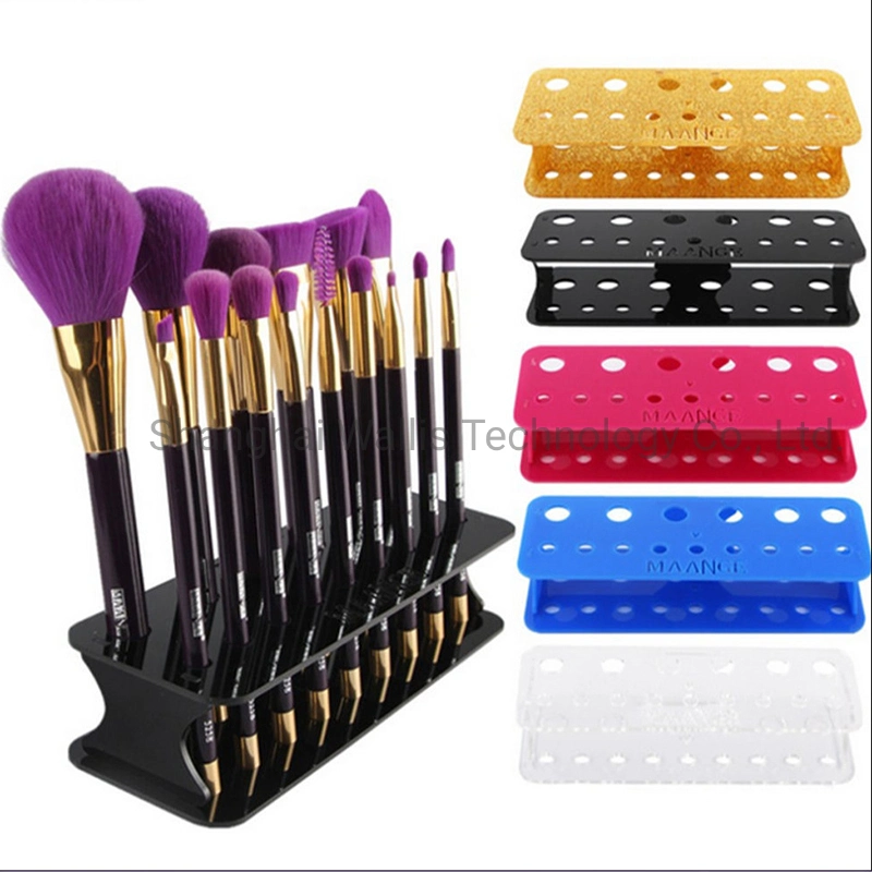 Acrylic Makeup Display Stand 10 Brushes Removable Brush Display Stand