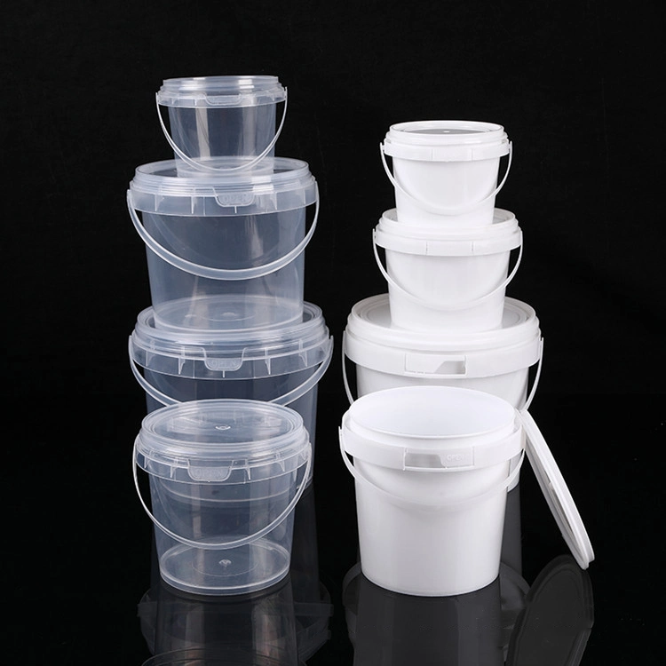 Seau en plastique de 0,3--5l épaississement couvercle fermé portable tambour en plastique