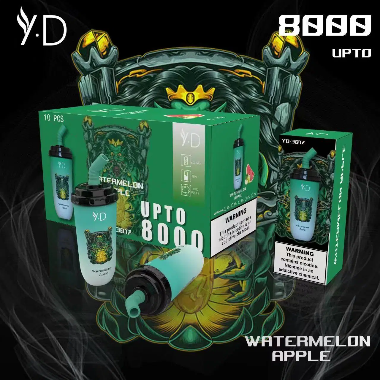 2023 YD OEM/ODM Shenzhen vape Fabricación Venta en caliente 8000puffs 16ml Mayorista/Proveedors VAPE desechable cargador Hookah