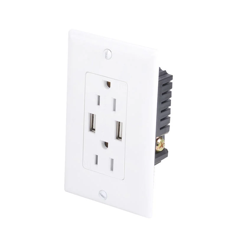 Electrical Outlet Receptacle Dual USB Charger USB Wall Socket