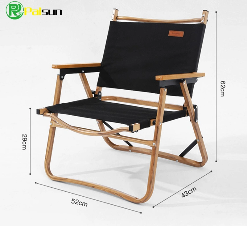 Vente chaude Chaise de plage pliante portable en métal pour adultes, mobilier de camping pliable avec cadre en métal.