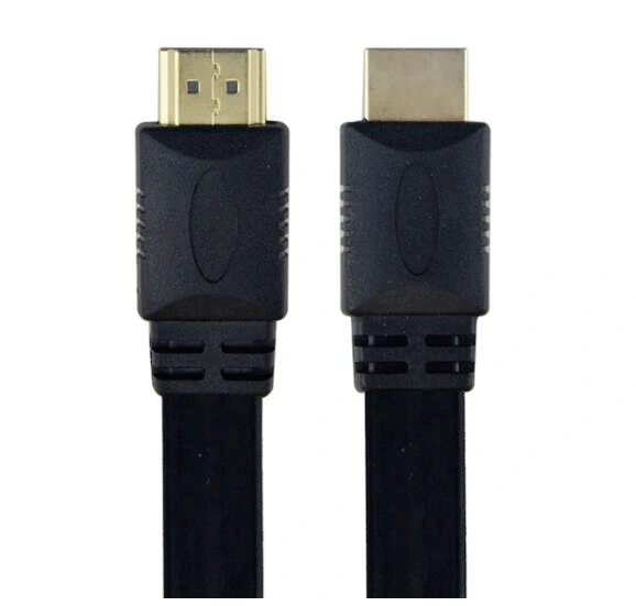 1.5m Gold Plated Male to Male HD Flat HD Charge Data Cable for TV