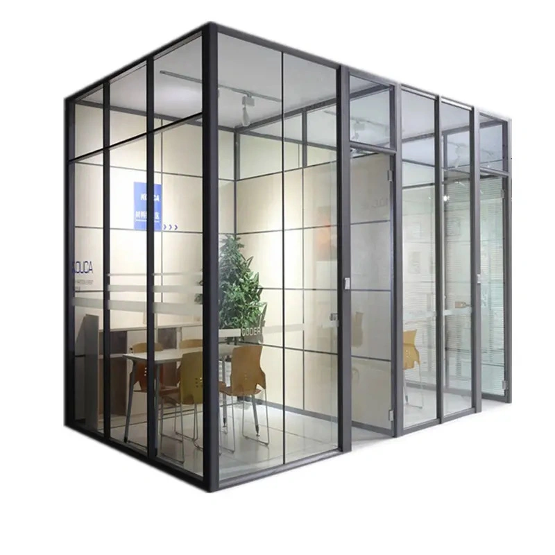 Acoustique claire modulaire tempéré Singel à double vitrage avec carte à puce MDF de cloison pour Office