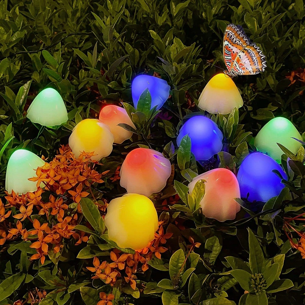 LED Mushroom Waterproof Christmas Garden Landscape Decoration String Lights