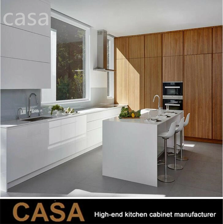 High Gloss Thermofoil Lacquer Storage Cabinet Poluar Modern Complete Melamine Kitchen Cabinet