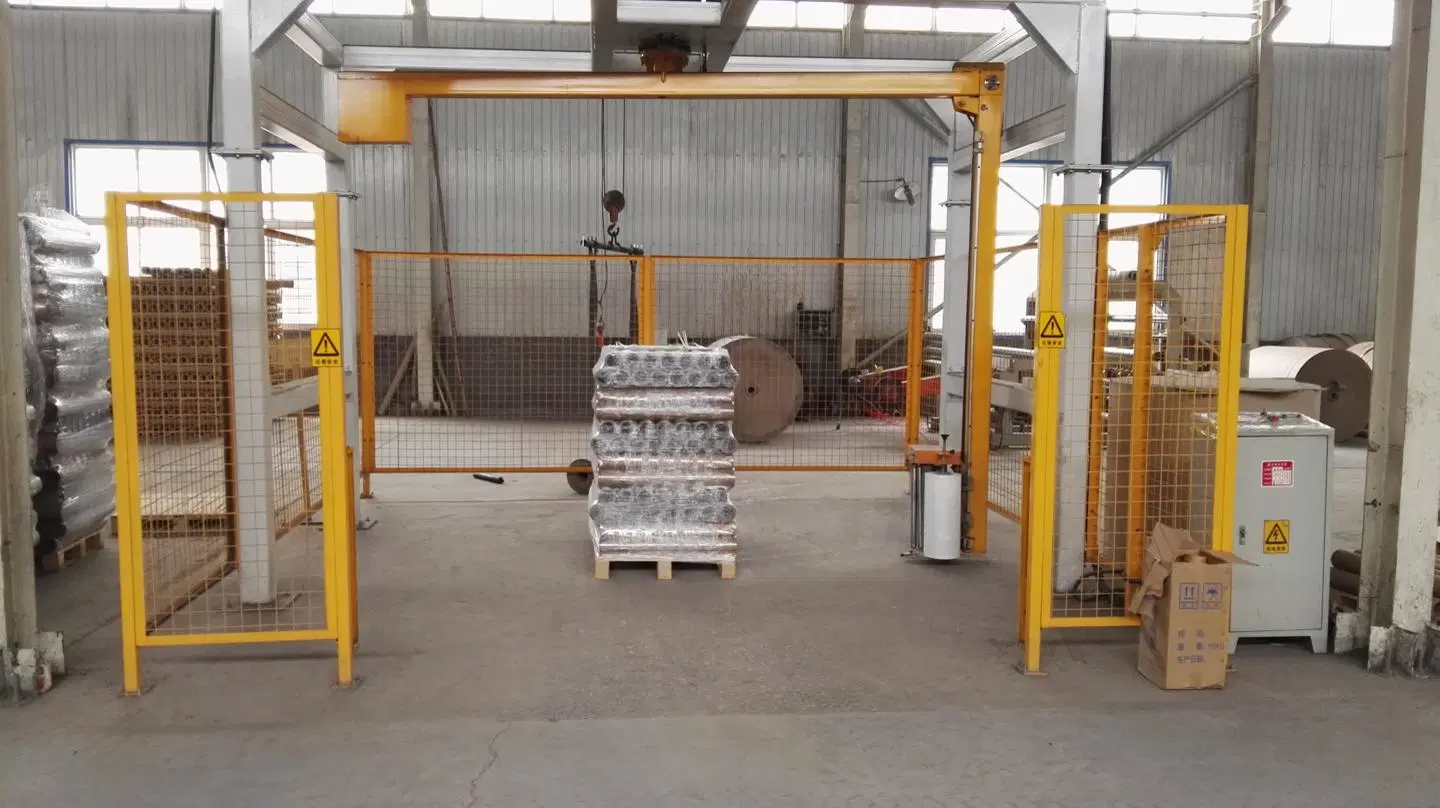 New Plastic Film Cantilever Wrapping Wooden Case Stamping Packing Machine