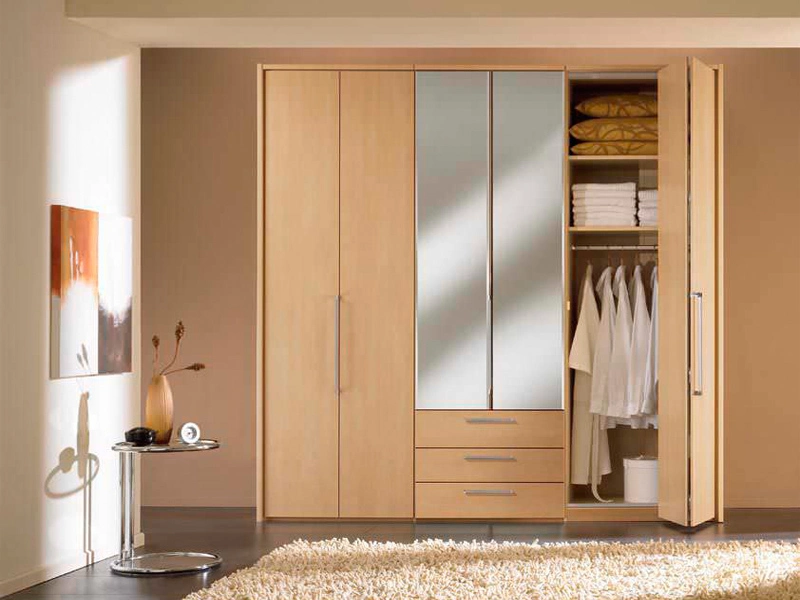 Prima Living Room Wardrobe Cabinet Hot Sale Wooden Wardrobe Bedroom Modern Style Folding Door Wardrobe