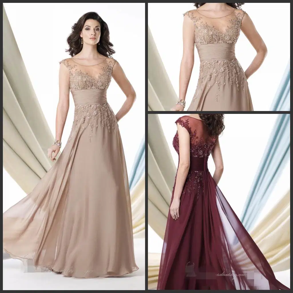 Champagne Prom Formal Gown Burgundy Mother of The Bride Evening Dress E3988