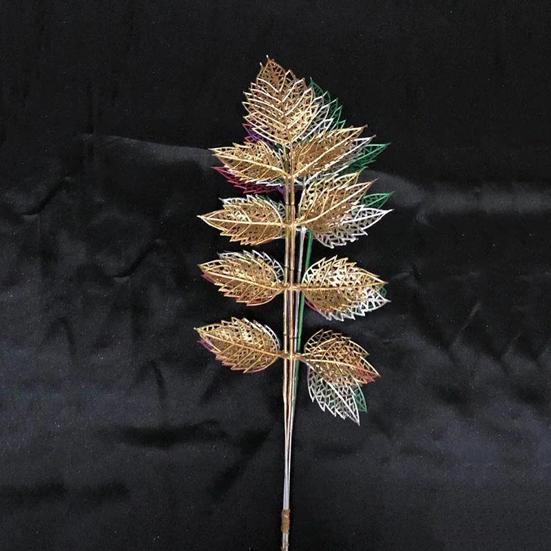 Glitter Navidad Picks con hojas artificiales para decoraciones de Navidad