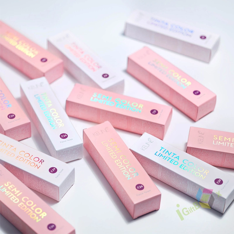 La fábrica produce un pequeño envase plegable y personalizado de Lipstick cosmético Cajas