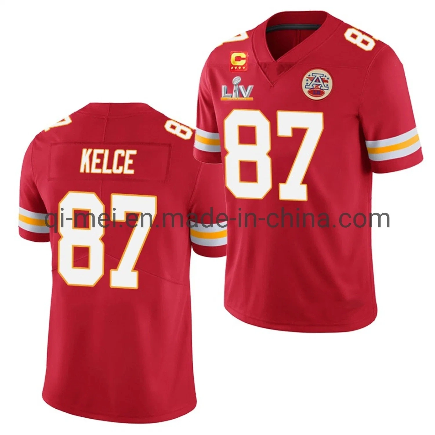 2021 Super Bowl LV Travis Kelce Chiefs Home Away Alternate Football Jerseys