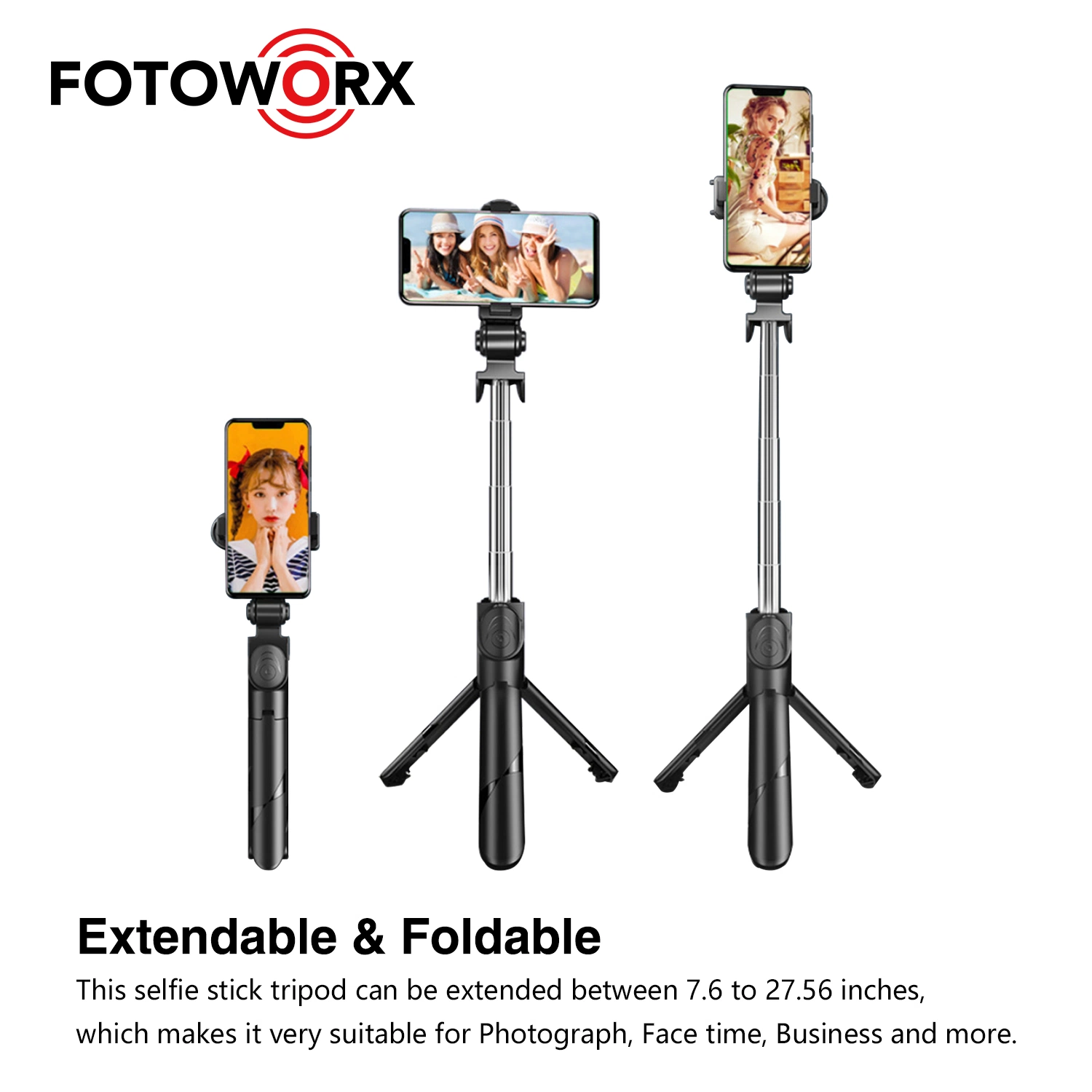 Selfie Stick Trípode Compatible con todos los teléfonos móviles