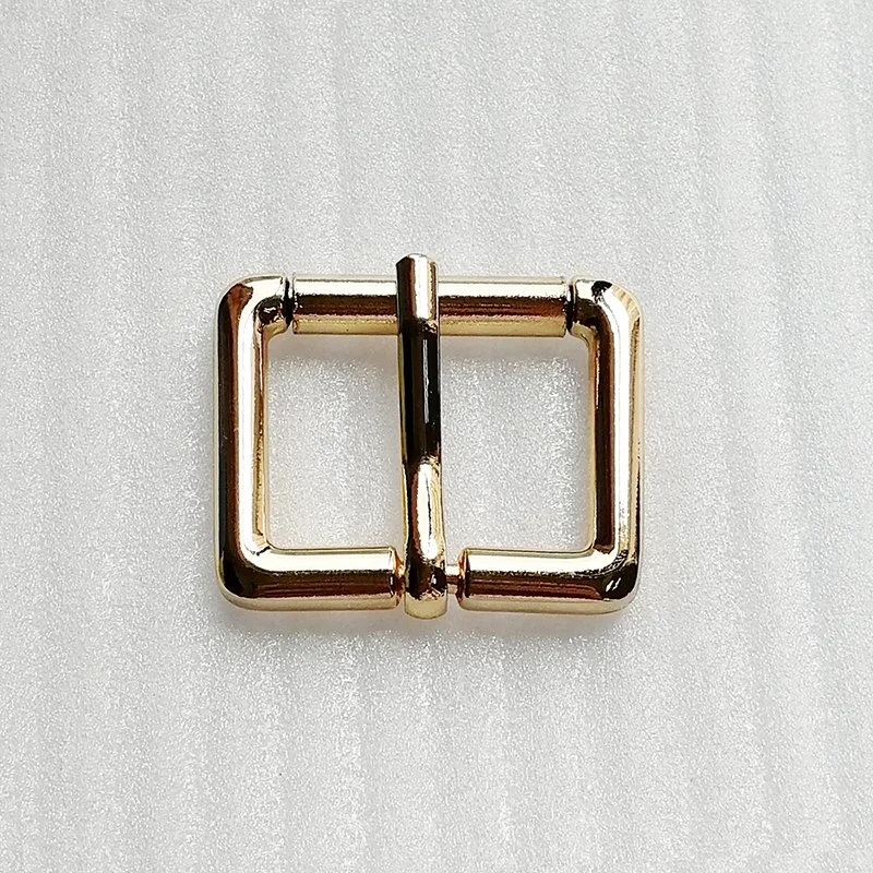 Metal Gold Rectangle Roller Pin Buckles for Garment Accessories