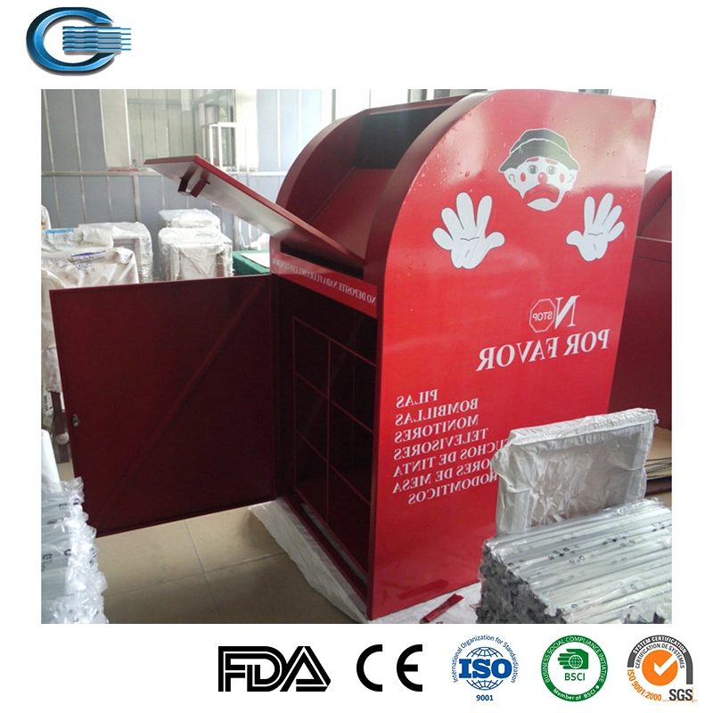Huasheng Low Cost Customized 12L Stainless Steel Dustbin Trash Can Garbage Waste Bin Kitchen Hotel Trash Bin