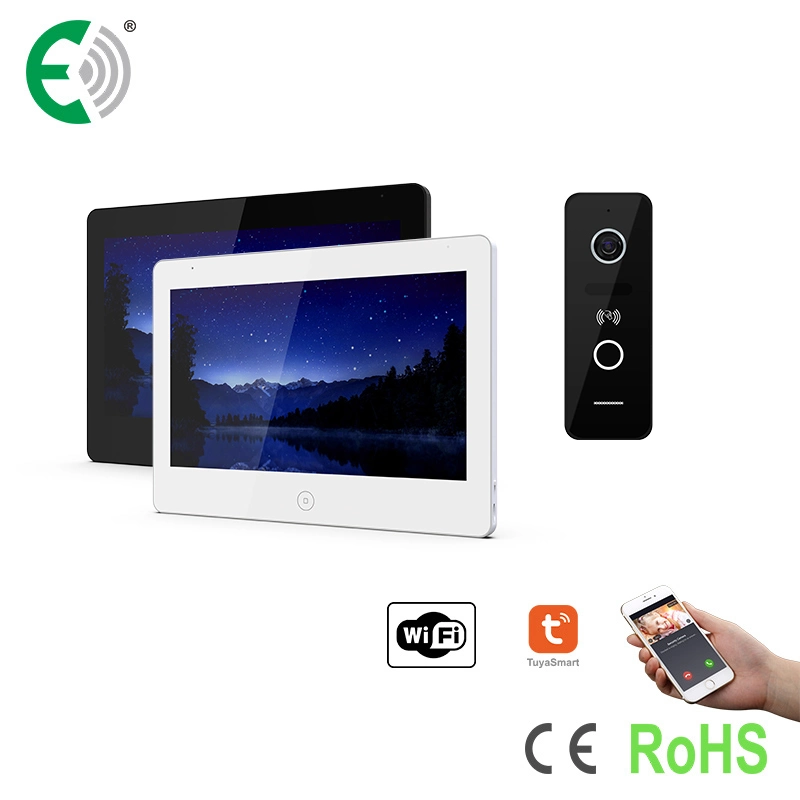 IP WiFi 10.1"Digital Interphone System with Graceful Touch Screen and Waterproof Doorbell