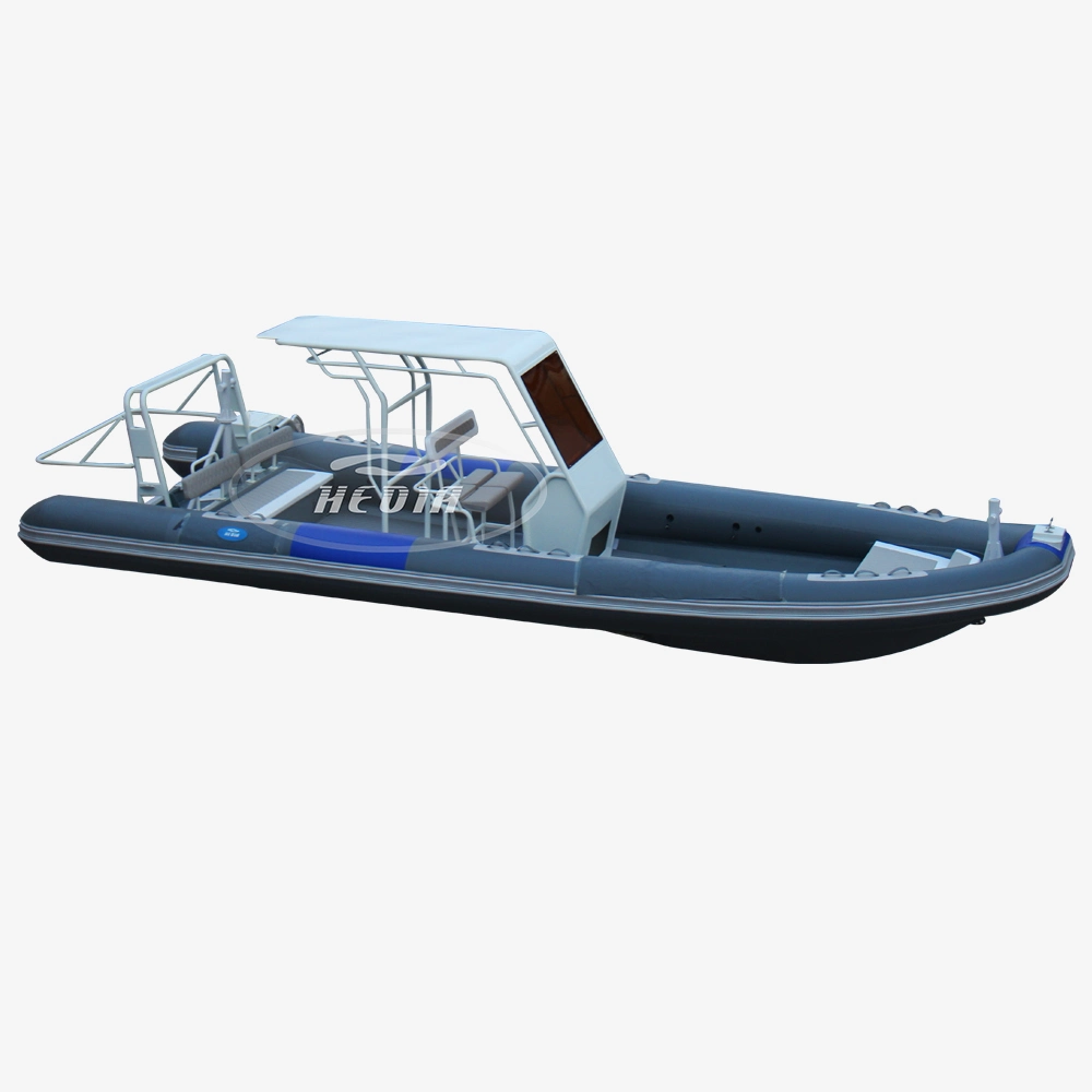 Water Inflatable Boat 25FT Rhib 760 Aluminum Rigid Hull Diving Orca Hypalon Speed Boats Water Inflatable Boat for Sale