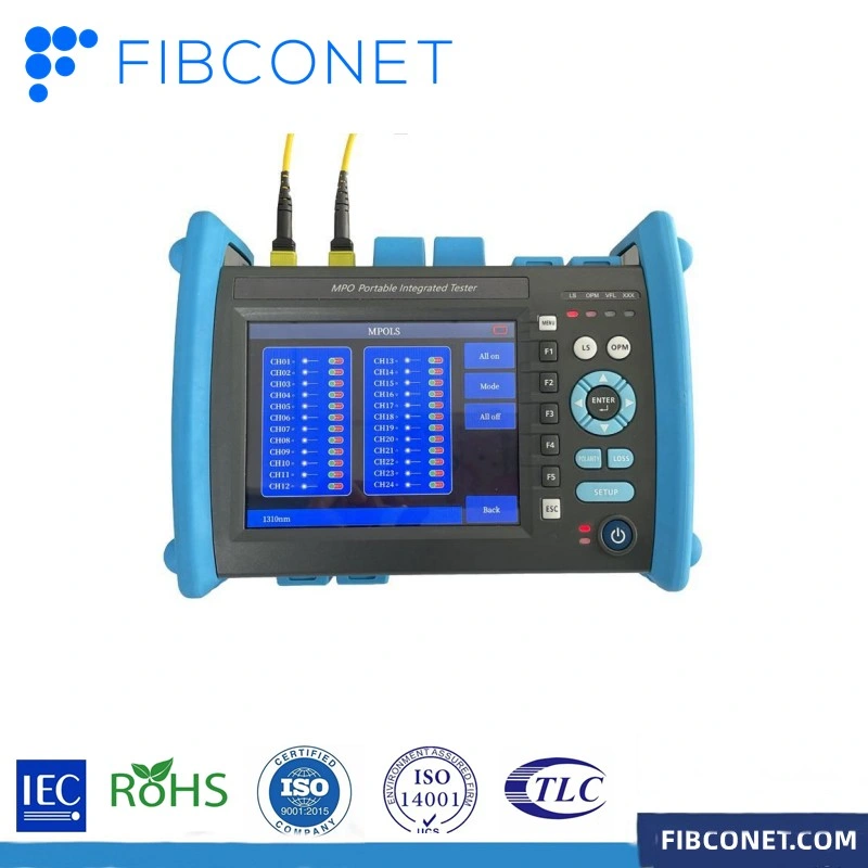 Interfaz óptica SM MPO FC/SC/St/LC de 12 núcleos utilizada en la prueba MPO OTDR