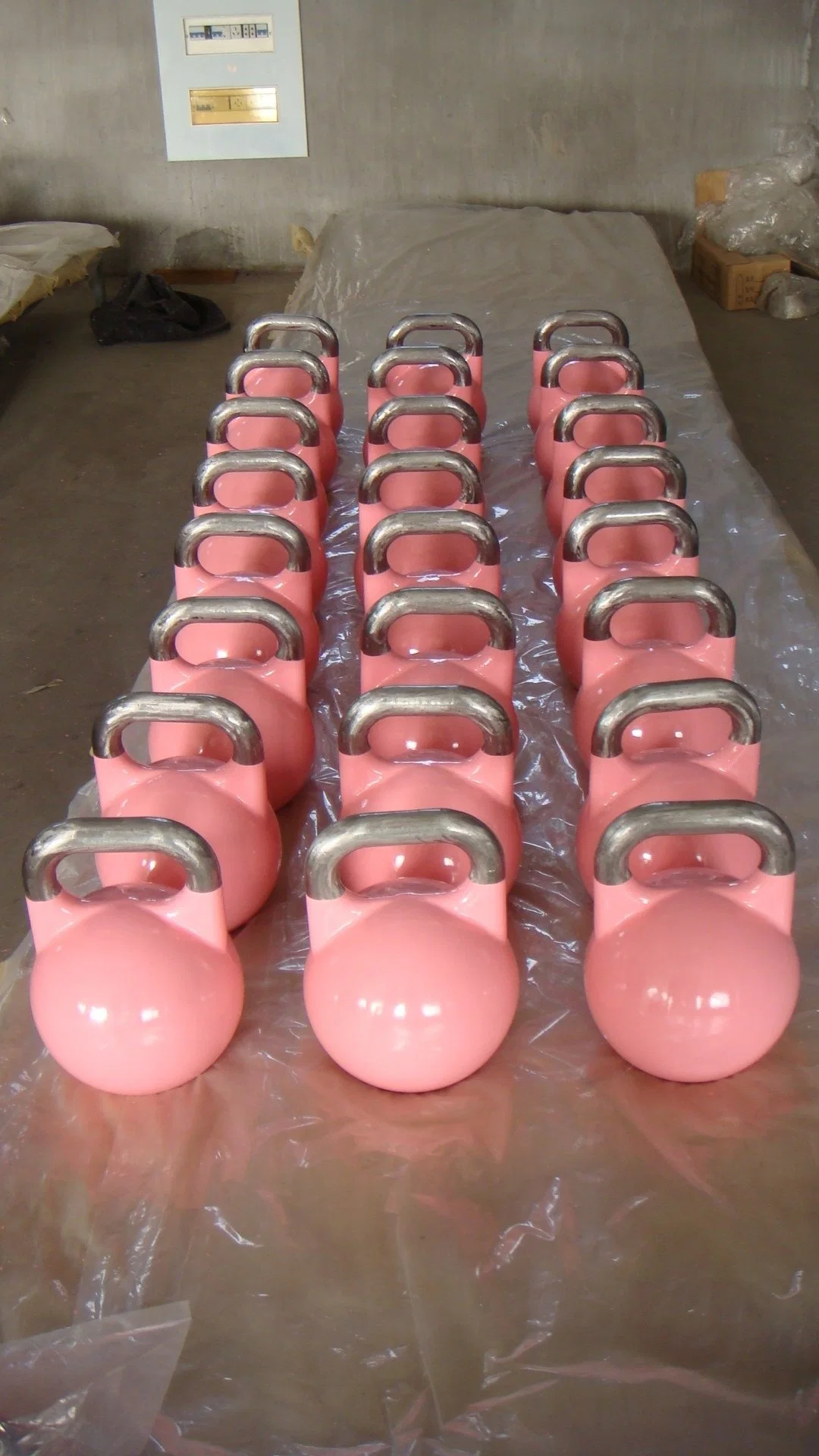 Weight Eco Friendly Gym Equipments E-Coating Competition Steel Kettlebell