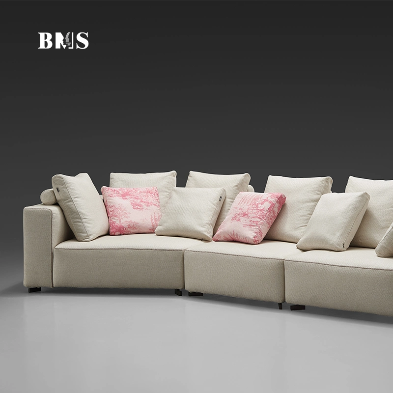 Modern Contemporary Italian Design Home Furniture Special Shaped Sectional Fabric Sofas