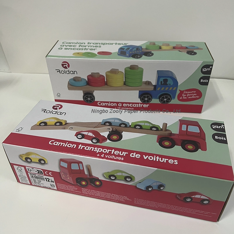 Custom Wooden Toys Educational Learning Games Quality Packaging Box Printing Corrugated Paper Boxes