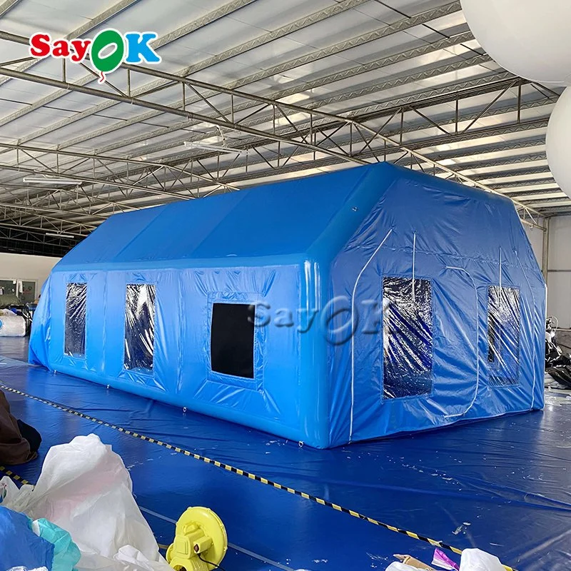 Mobile Air-Tight Blue Inflatable Spray Booth Inflatable Car Spray Paint Booth for Cars