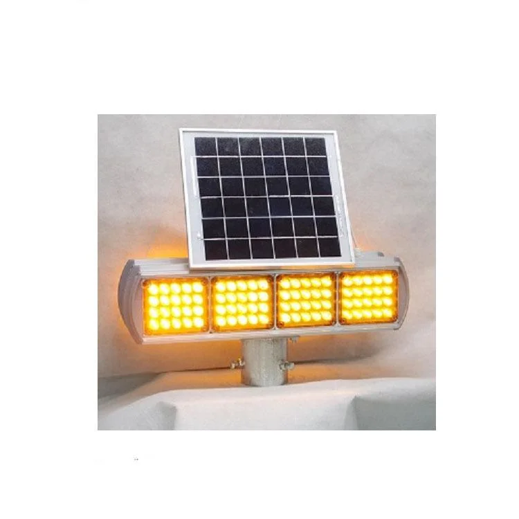 Solar Power LED Flash Warning Light Traffic Safety Strobe Light Lamp