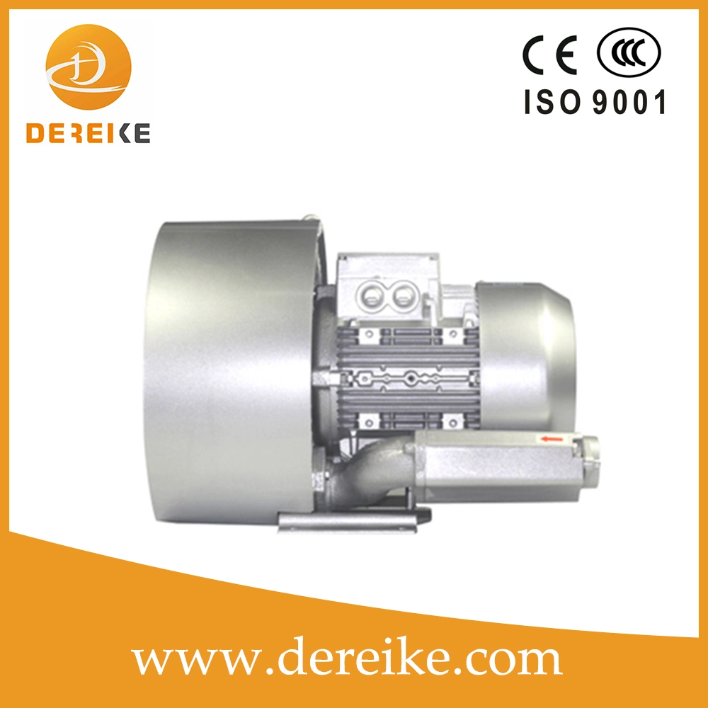 Dereike Double Stage High Air Flow Side Channel Blower Ring Vacuum Pump Dhb 920c 12D5 12.5kw for Dust Collection and Material Handing and Pneumatic Conveying