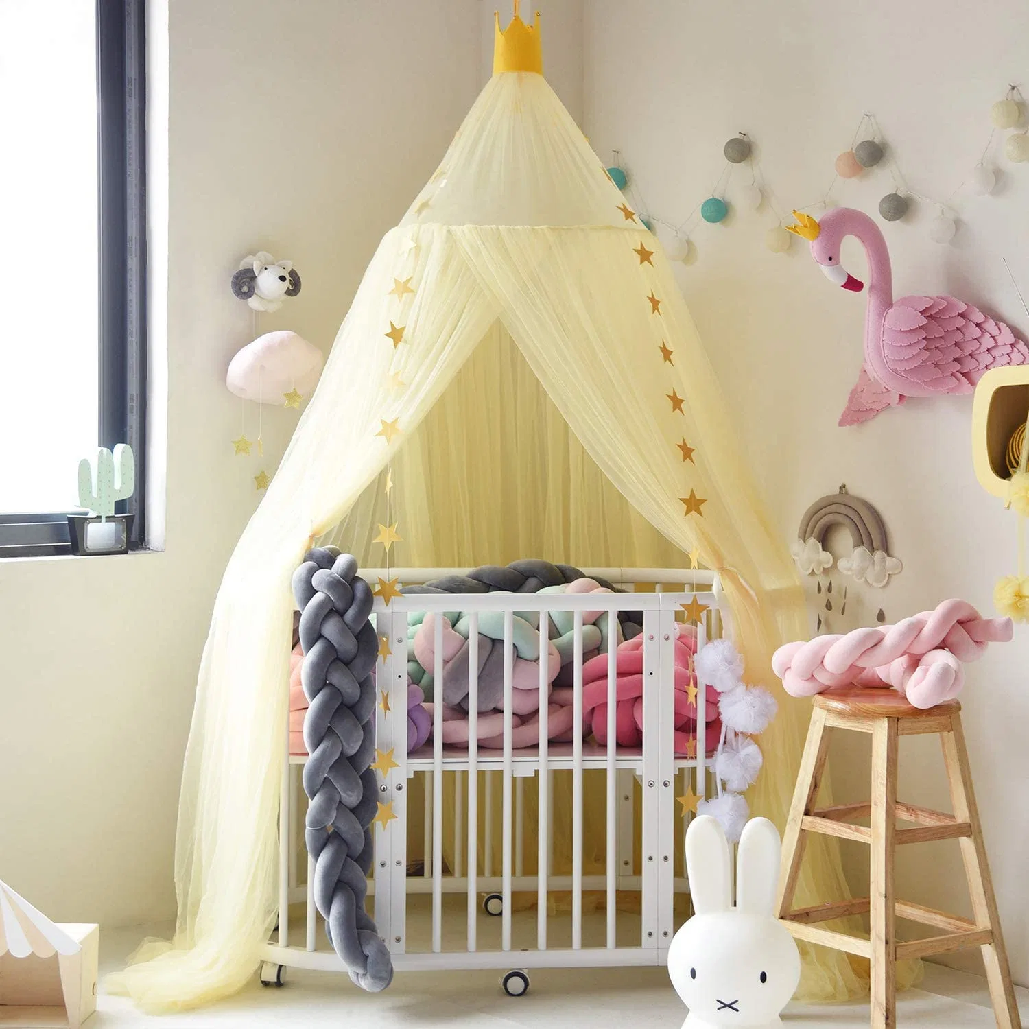 Round Children Room Decor Kids Hammock Bed Hanging Dome Dream Curtain Tent/ Baby Crib Netting Mosquito Net