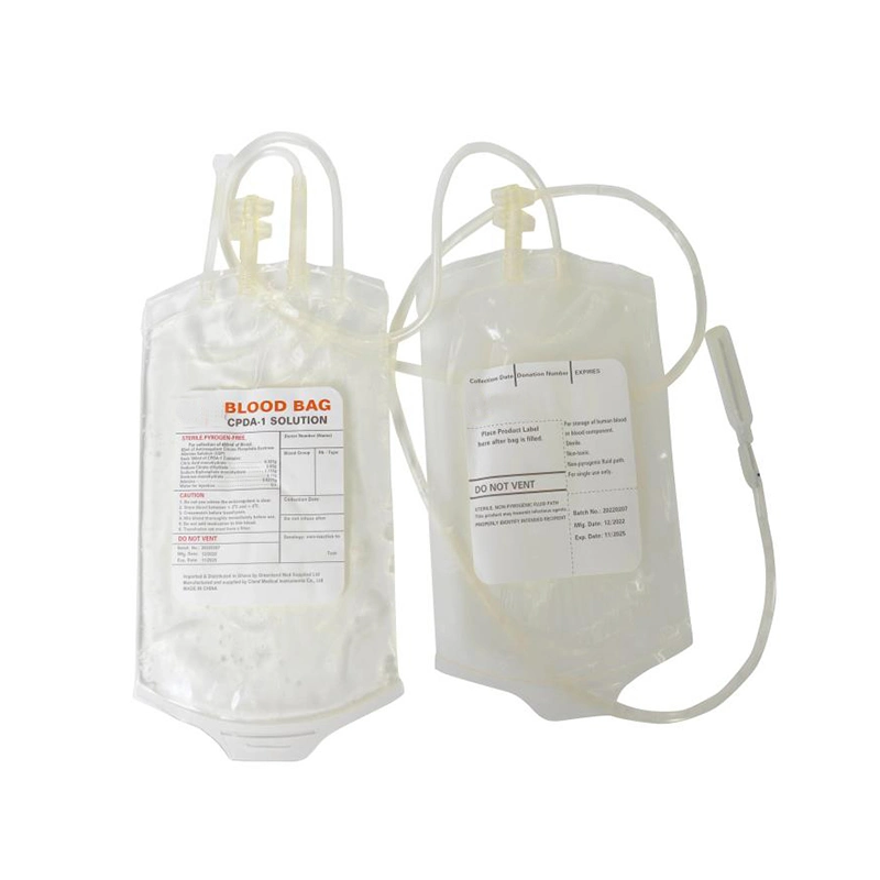 Factory Price Disposable Single/Double/Triple/Quadruple Medical PVC Blood Transfer Bag with Cpda Cpd