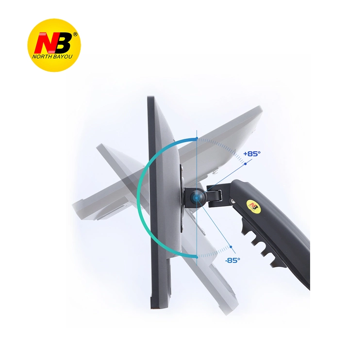 to Medellin New Nb F80 USB3.0 Gas Spring Desk-Placed Monitor Mount17-27"LCD Mount Tilt Angle+85&deg; /-30&deg; Full Motion Display Stand Monitor Mount