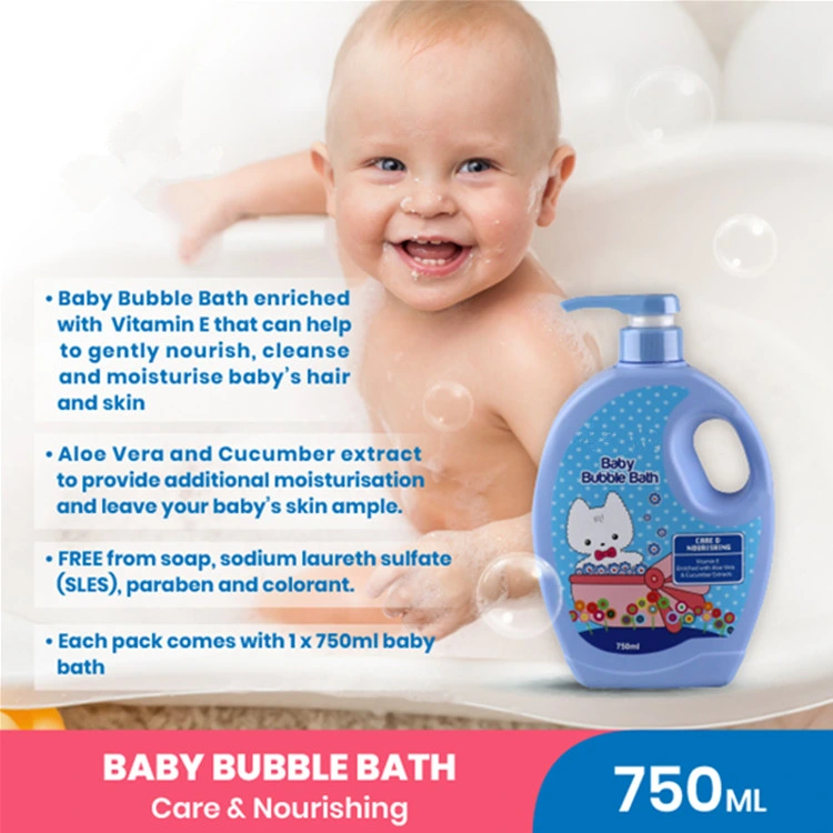 OEM Baby Bubble Baño cuerpo lavar Ducha gel Aloe Vera Con extracto de pepino