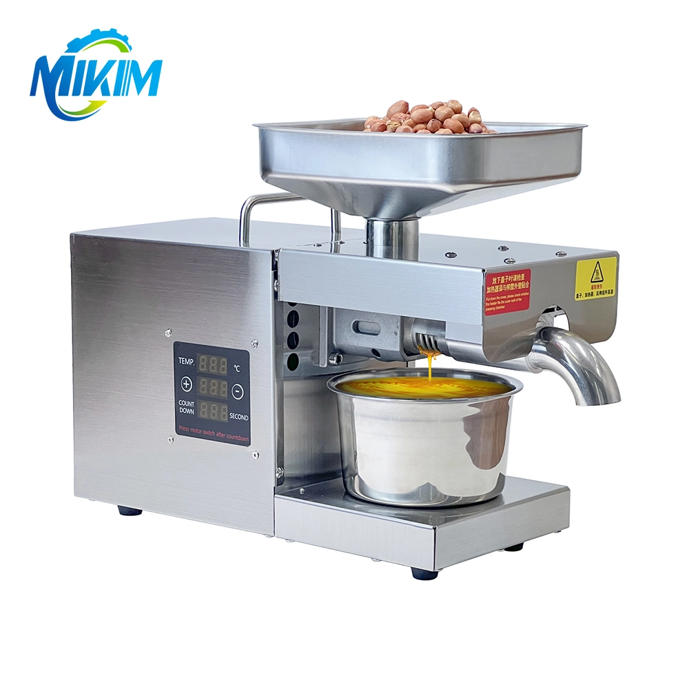 Home Use Oli Expeller Soyabean Sunflower Peanuts Oil Presser Processing Equipment Mini Oil Press Machine Press Making Oil for Household