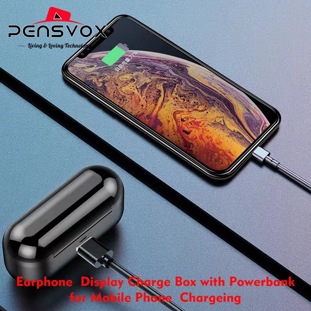 HiFi Earphone for Music Games Earplugs with Charging Box for Powerbank Mobile Phone Charging