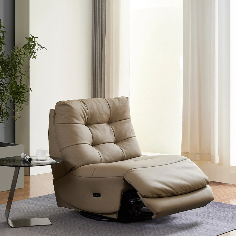 تصميم إيطالي عصري غرفة معيشة أثاث أثاث غرفة تدليك كهربائي كرسي جلوس مريح من الجلد الطبيعي متعدد الوظائف فردي مريح