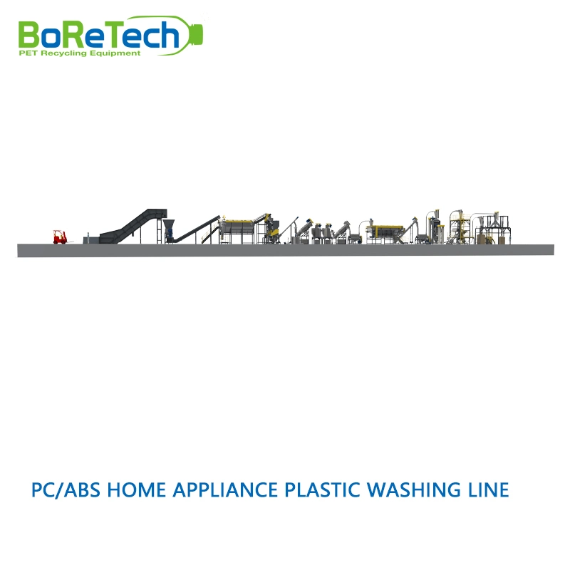 Rigid Plastics PC/ABS Home Appliance E-Waste Recycling Production Line