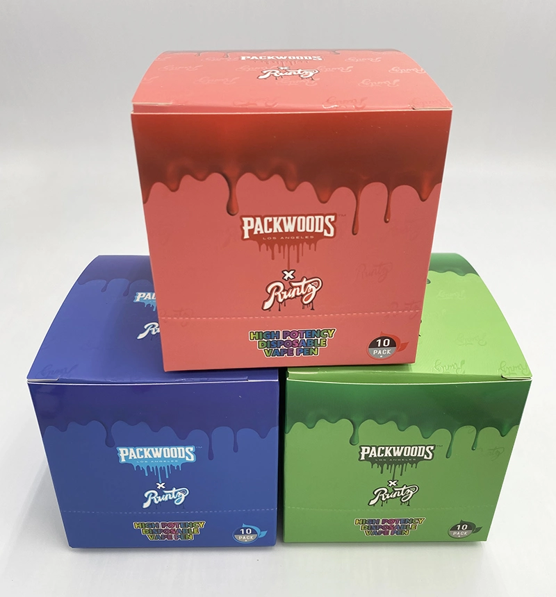 مجموعة Vape Packwoods Runty 1.0مل 280 مللي أمبير/ساعة بطارية قابلة لإعادة الشحن الولايات المتحدة Stock